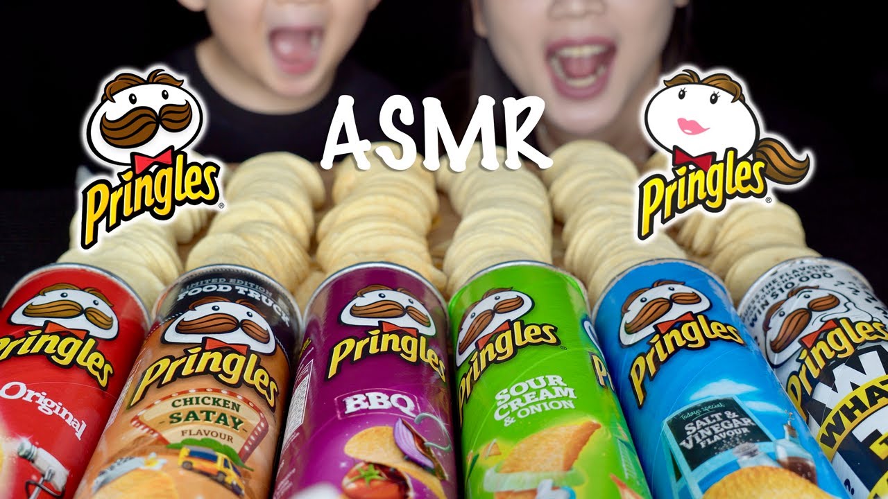 ASMR PRINGLES® MUKBANG 먹방 | ORI, CHICKEN SATAY, BBQ, SOUR CREAM, SALT VINEGAR, WHATS THE FLAVOUR