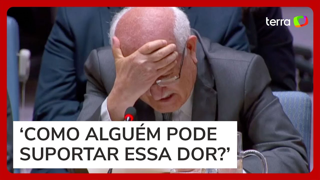 Embaixador da Palestina chora na ONU ao falar sobre crianças morrendo de fome em Gaza: 'Tragédia'
