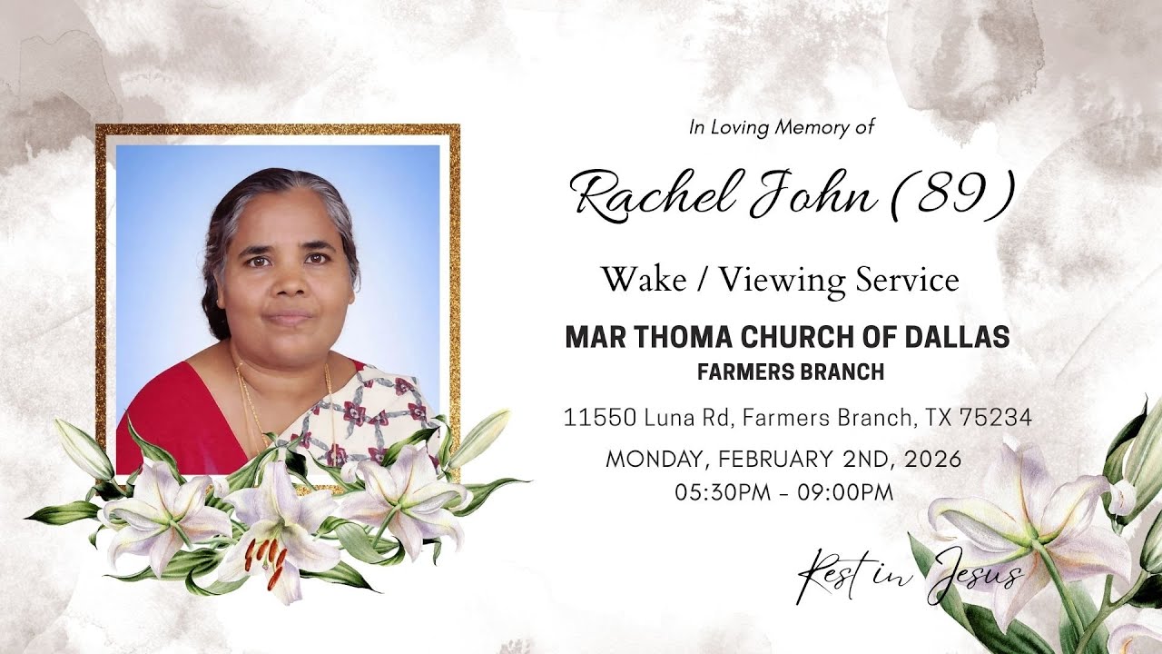 RACHEL JOHN (89) | WAKE / VIEWING SERVICE | 2/2/2026 | 5:30PM CST