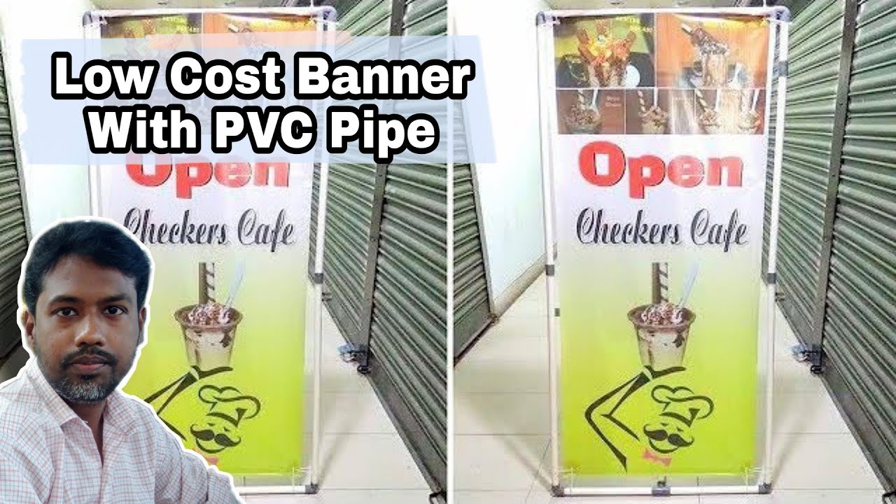 DIY Banner Stand With PVC Pipe | Cheaper Than X Banner Stands | Low Cost Homemade Banner Stand