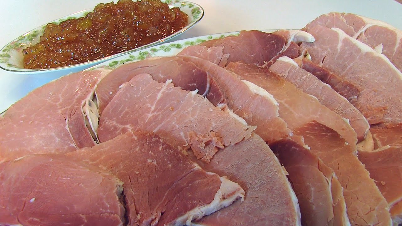 Betty's Sliced Country Ham with Pear Honey  --  Easter