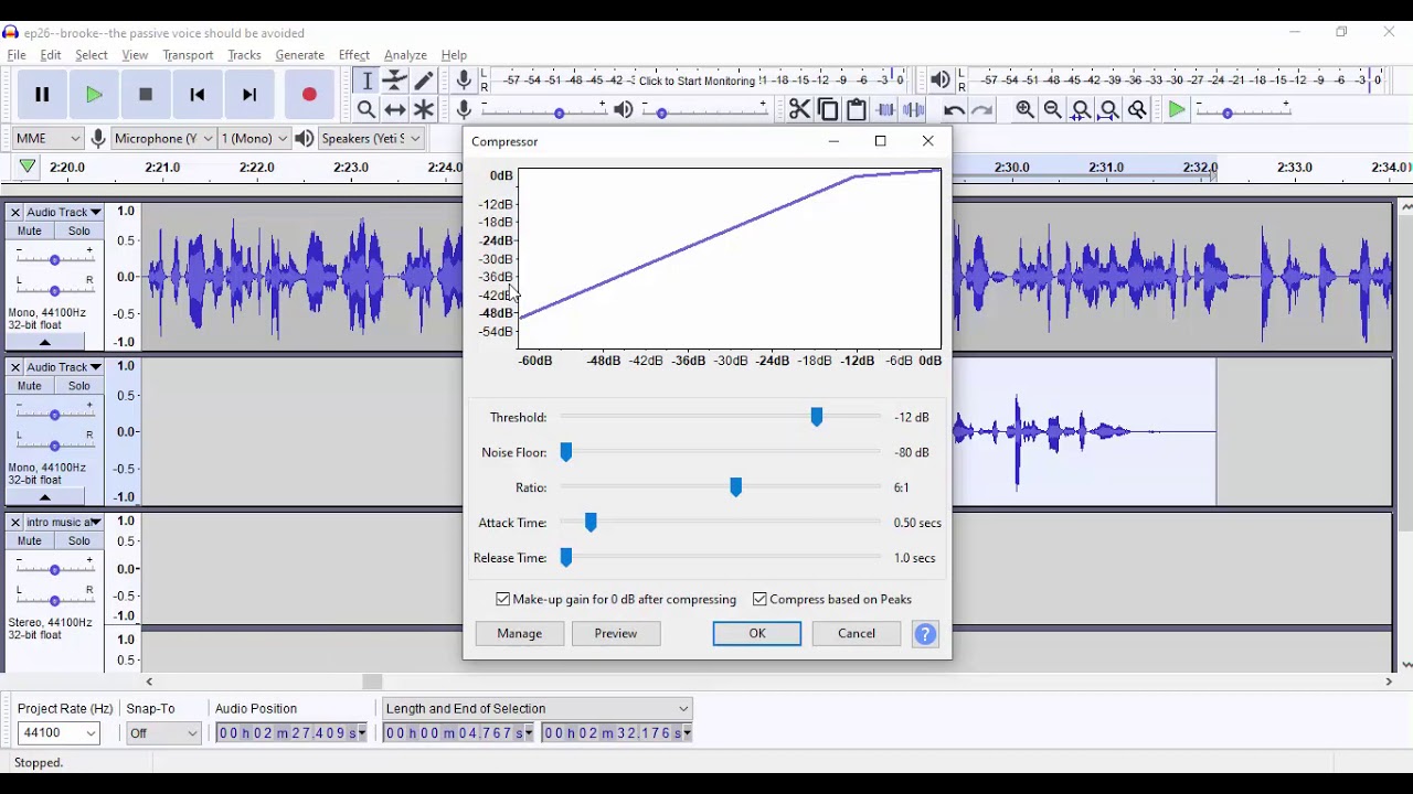 Как исправить ошибку записи в Audacity