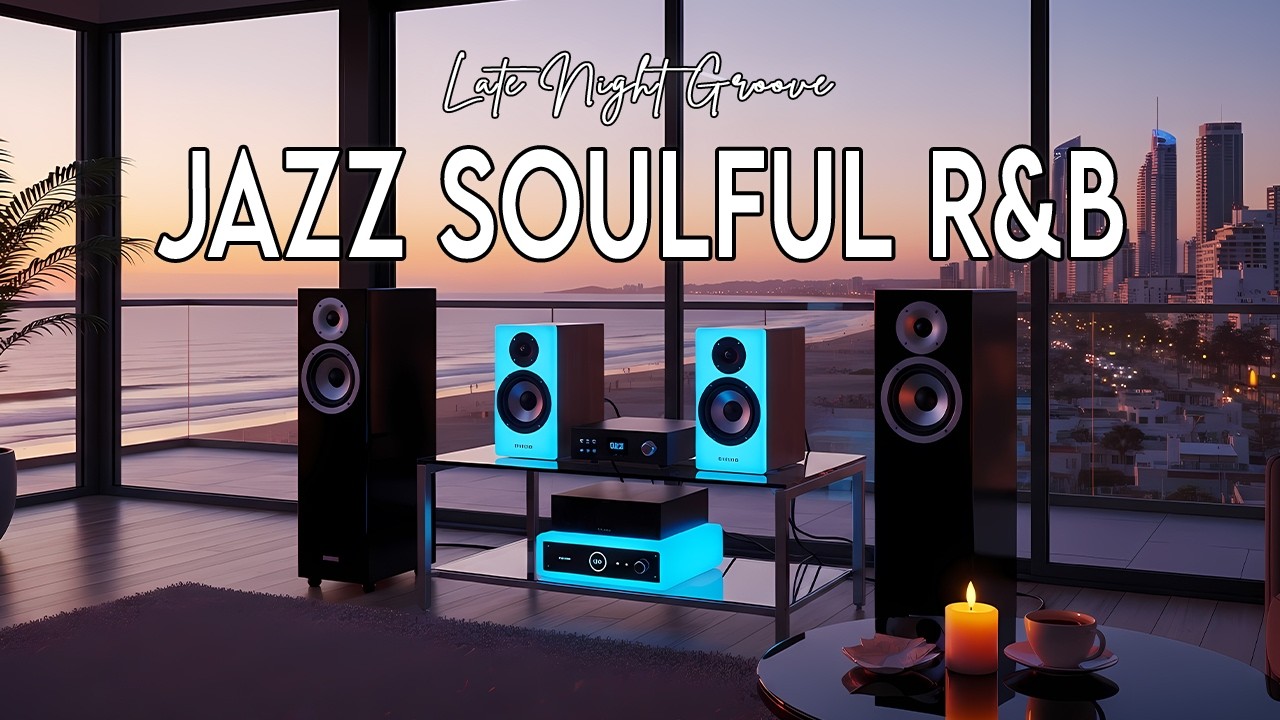 Late Night Groove 🎧 Smooth Jazz & Soulful R&B with Neon Audio & Sunset Views