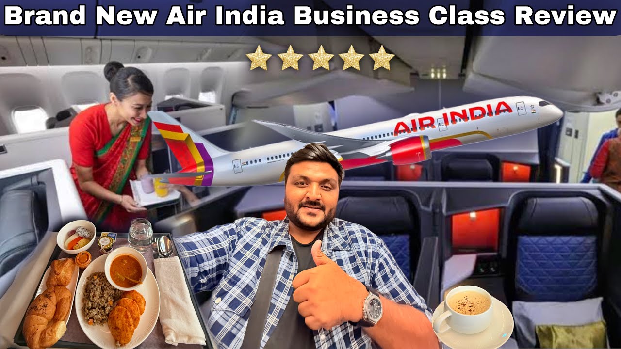 Brand New Air India Business Class Review || Unlimited 5star Food & Comfortable Luxury Seat ||