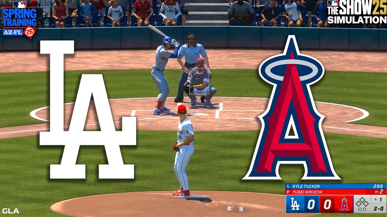 Dodgers vs. Angels Simulation | Spring Training (2/21/2026) | Updated Rosters MLB The Show 25 PS5
