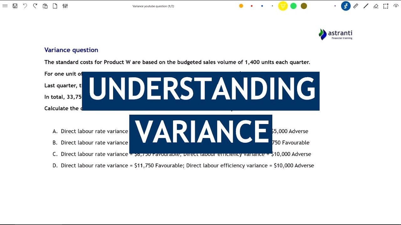 CIMA BA2 and P1 Theory - Understanding Variance