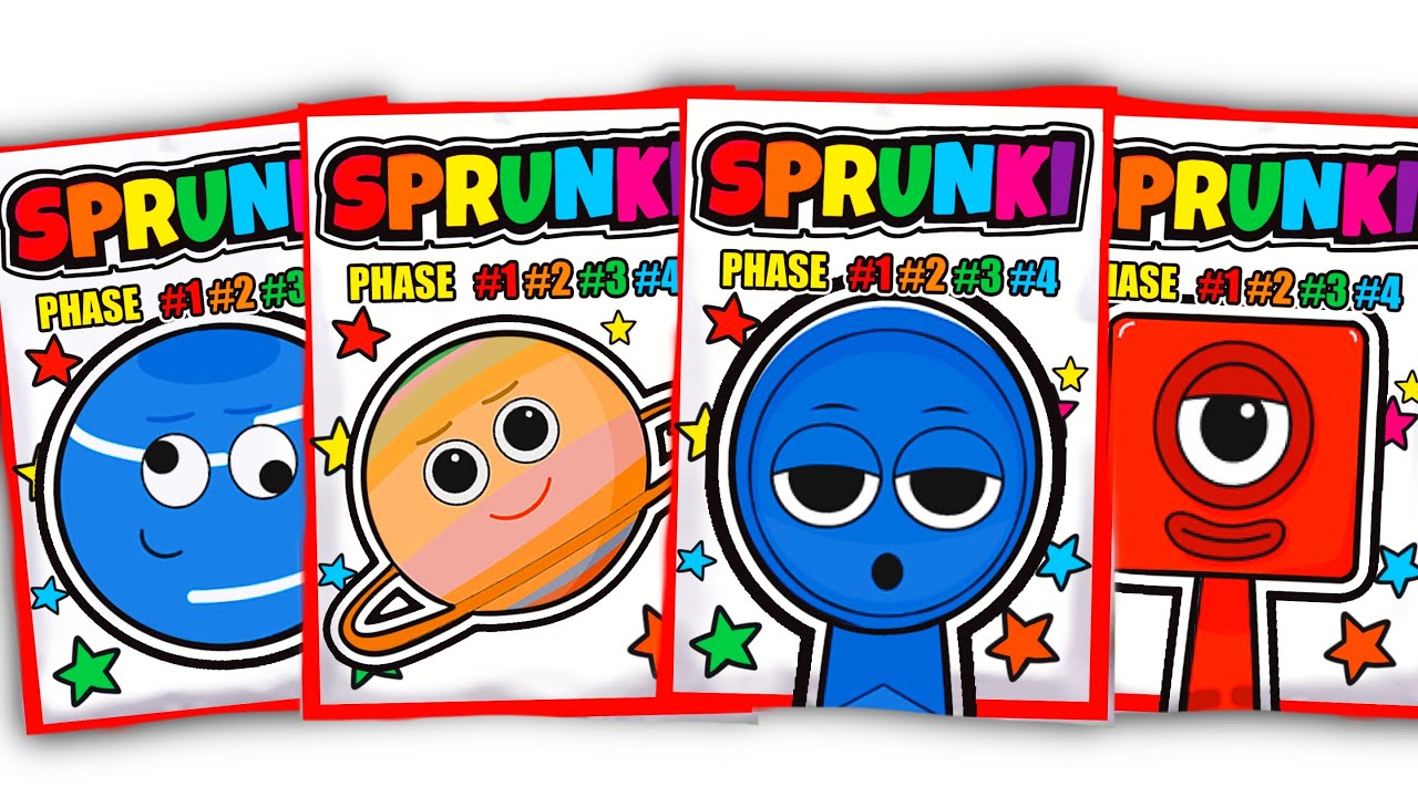 🌈SPRUNKI Blind Bag OC Jevin, Jupiter, Neptune, One ASMR Phase 1vs2vs3vs4, Squishy