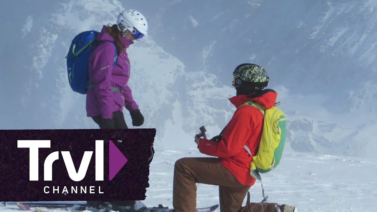 A Surprise Proposal on a Heli-Skiing Trip | Travel Channel