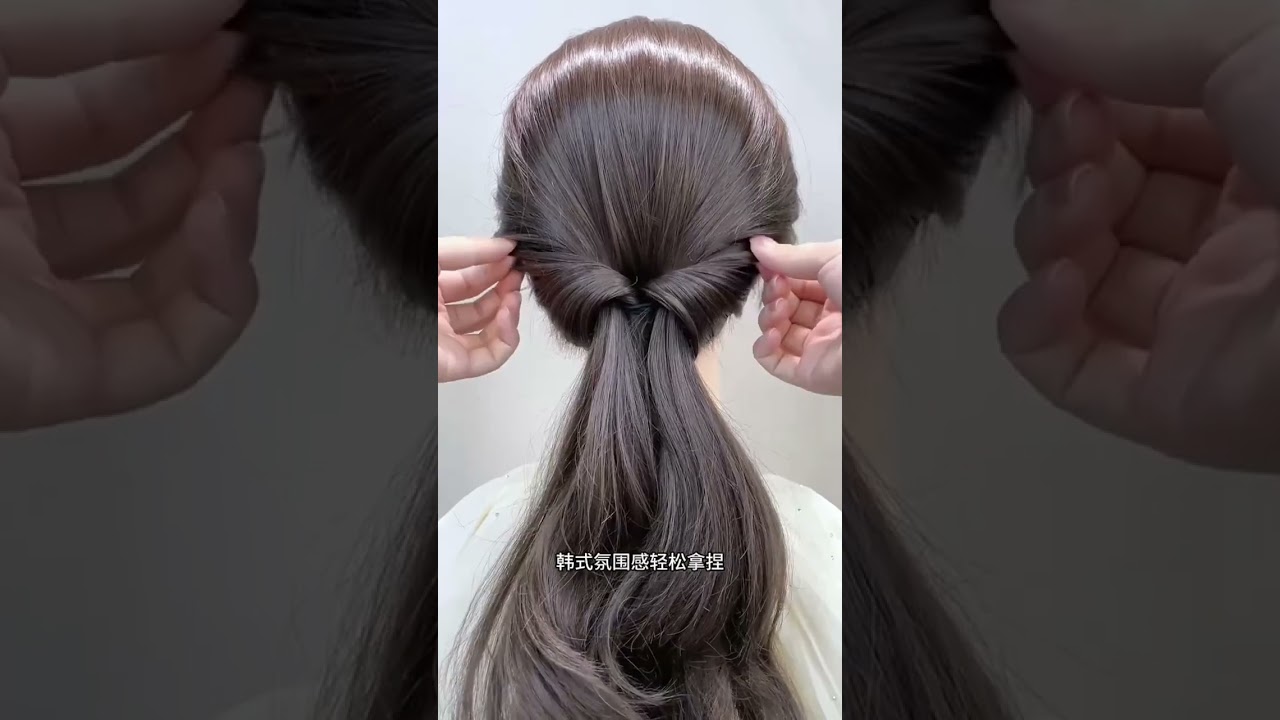 Half-Loose Updo in Seconds with Just 2 Rubber Bands - Perfect for Fall