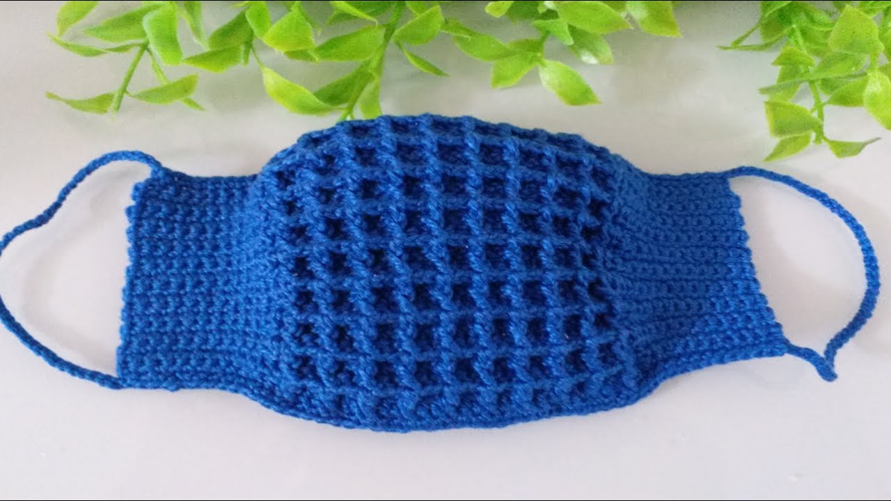 Máscara modificada 3D de crochê