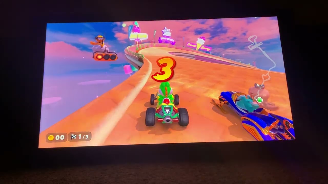 Mario kart world part 5: racing in the snow region! #marioart #mariokartworld #nintendogames 