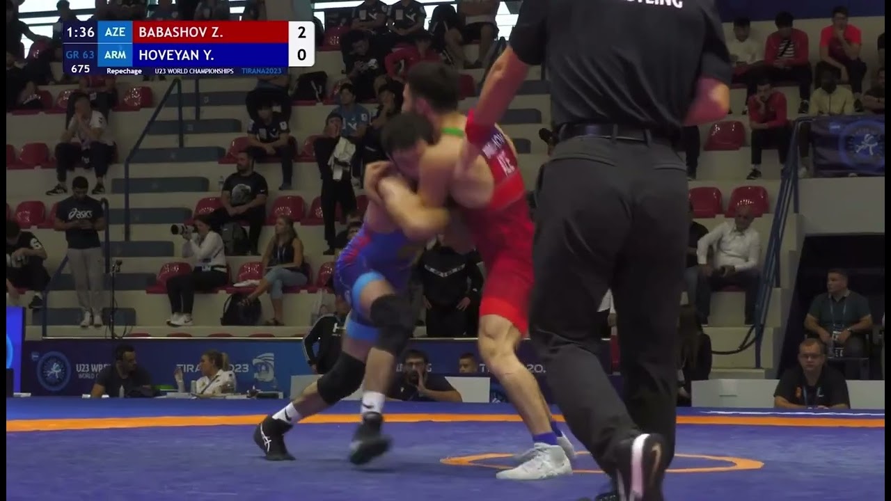 Ziya BABASHOV (AZE) vs. Yurik HOVEYAN (ARM) | U23 World Championships 2023 | Repechage | GR 63Kg