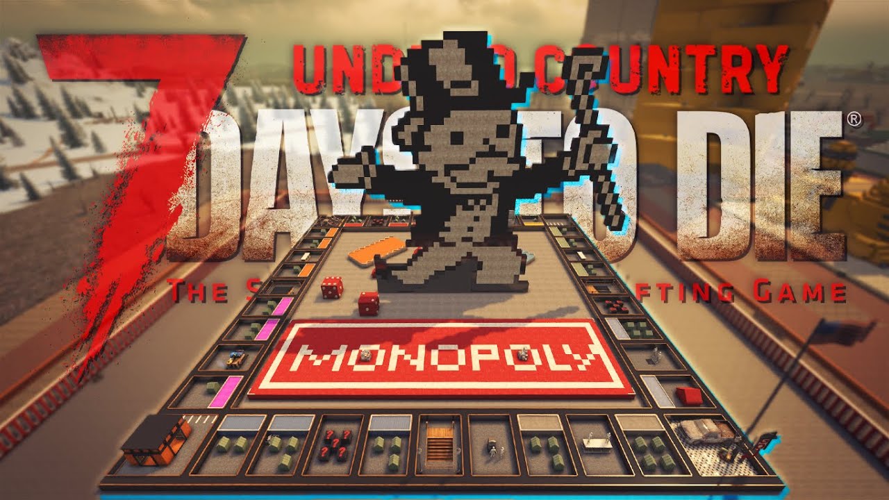 【7DTDMOD】アメリカ版人生ゲームを再現した建物がゾンビ100体以上同時に襲ってくる地獄物件だったwww「7 Days to Die UndeadCountry」実況プレイ #31