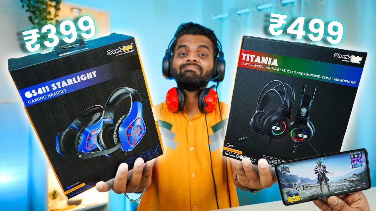 Best Gaming Headphones For BGMI ₹399 & ₹499🔥 Cosmic Byte GS411 Starlight & Titania RGB