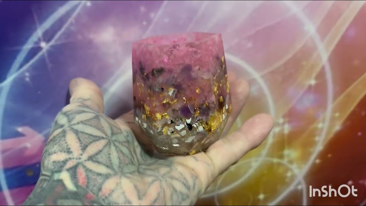 Contenant à plusieurs utilités de Quartz rose et Améthyste 