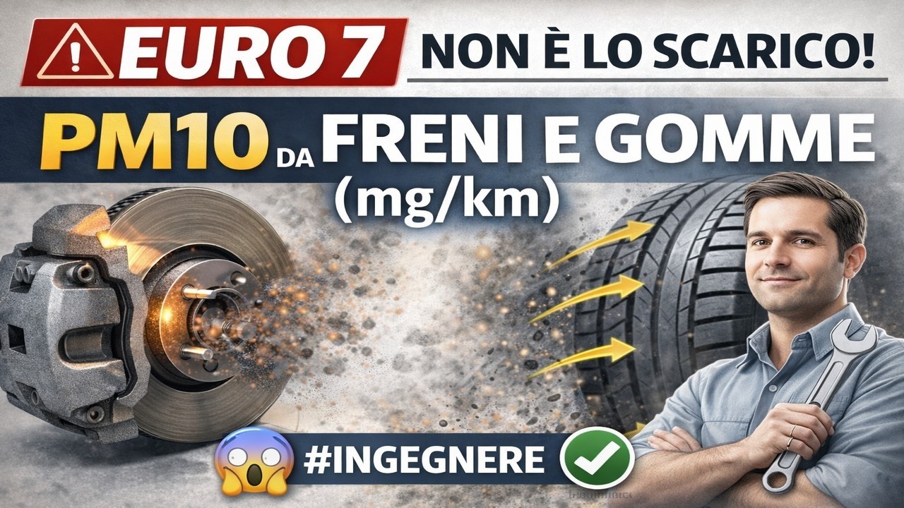 ⚠️ EURO 7: NON è lo scarico! PM10 da FRENI e GOMME (mg/km) spiegato da ingegnere 🔧