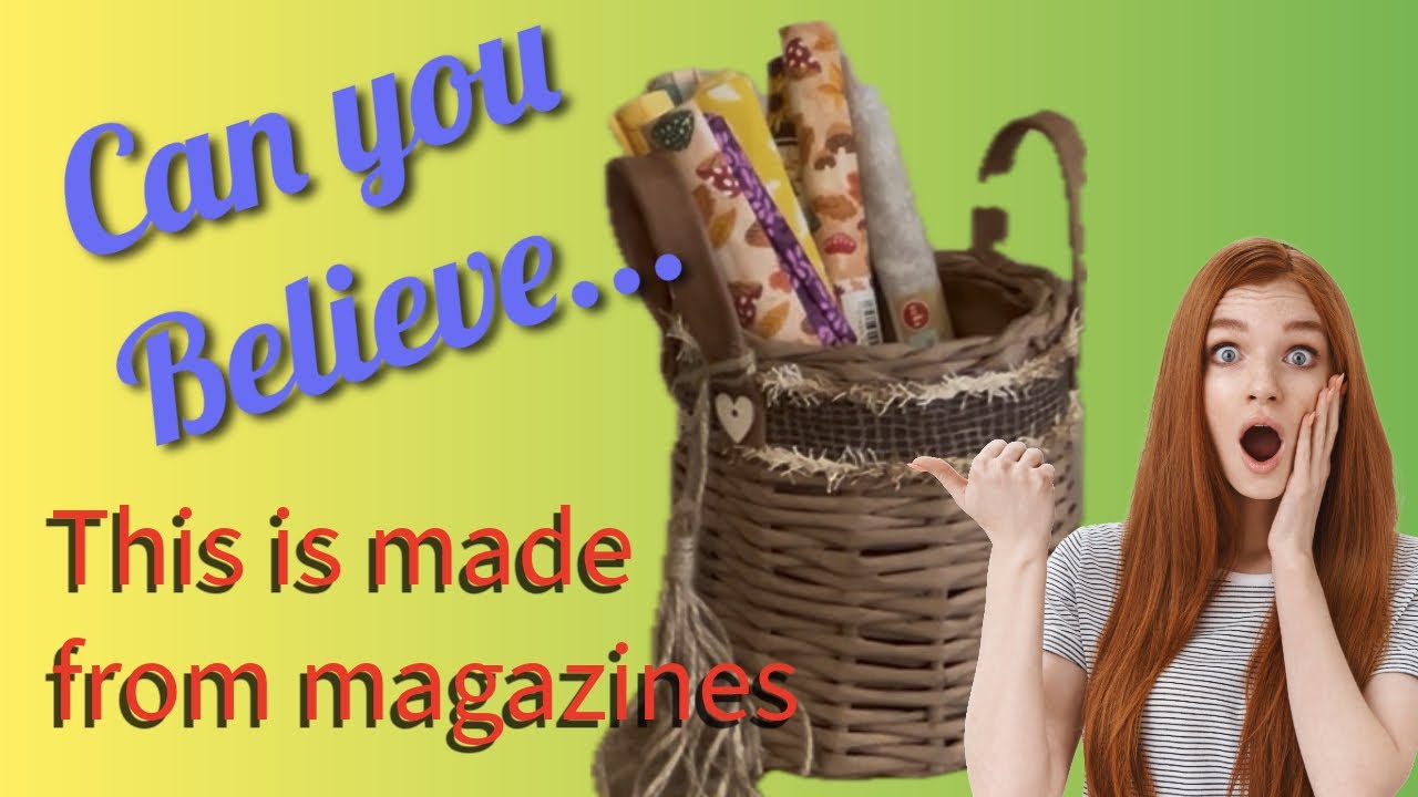 Boho Basket from all Recycled Magazines 