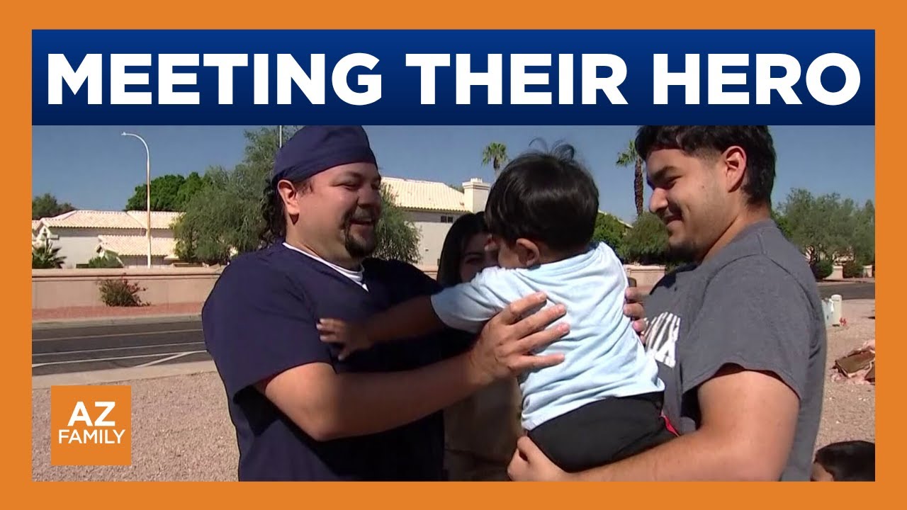 Chandler family reunites with man who saved them from burning home