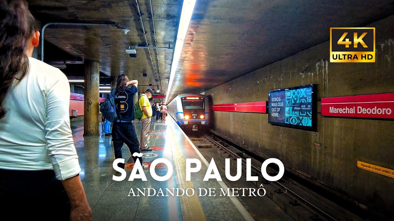 Andando de Metrô em São Paulo 4K