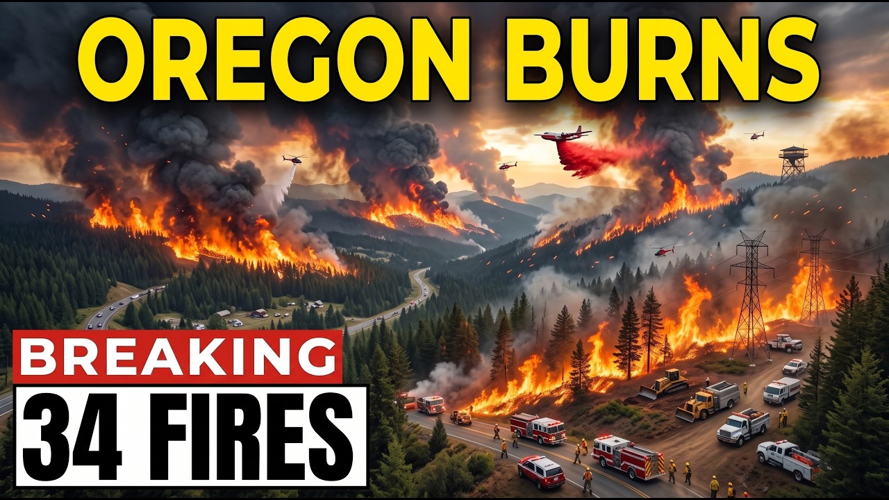 🚨 Oregon Fire Emergency | 34 Large Fires Now Burning, 675,000+ Acres Affected