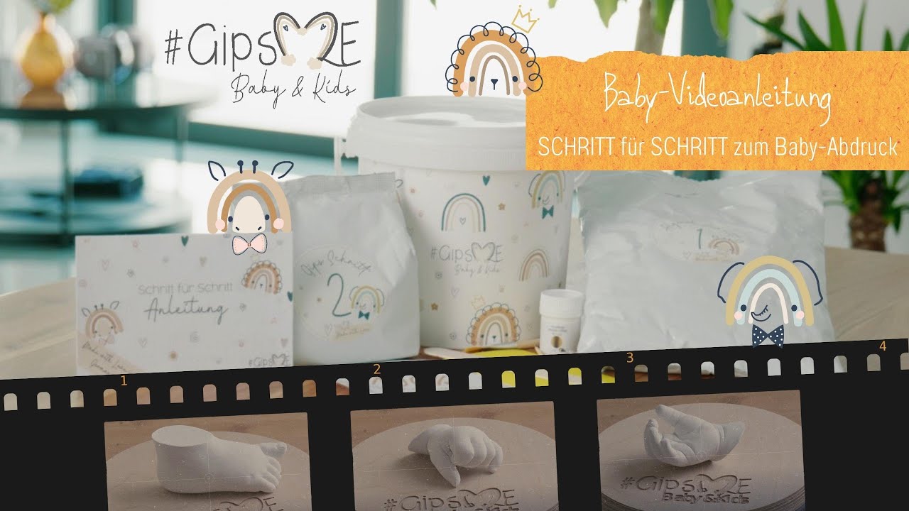GipsME Videoanleitung Baby Gipsabdruck selber machen