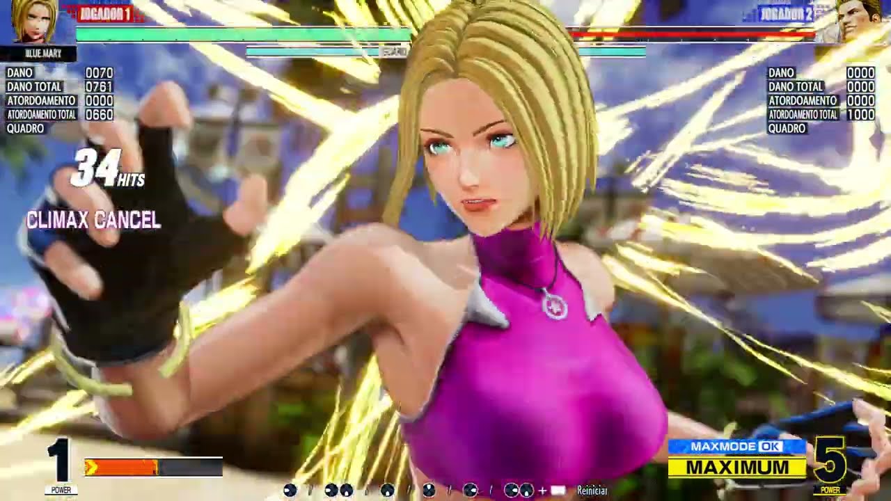 THE KING OF FIGHTERS XV_ BLUE MARY TOD COMBO 40 HITS