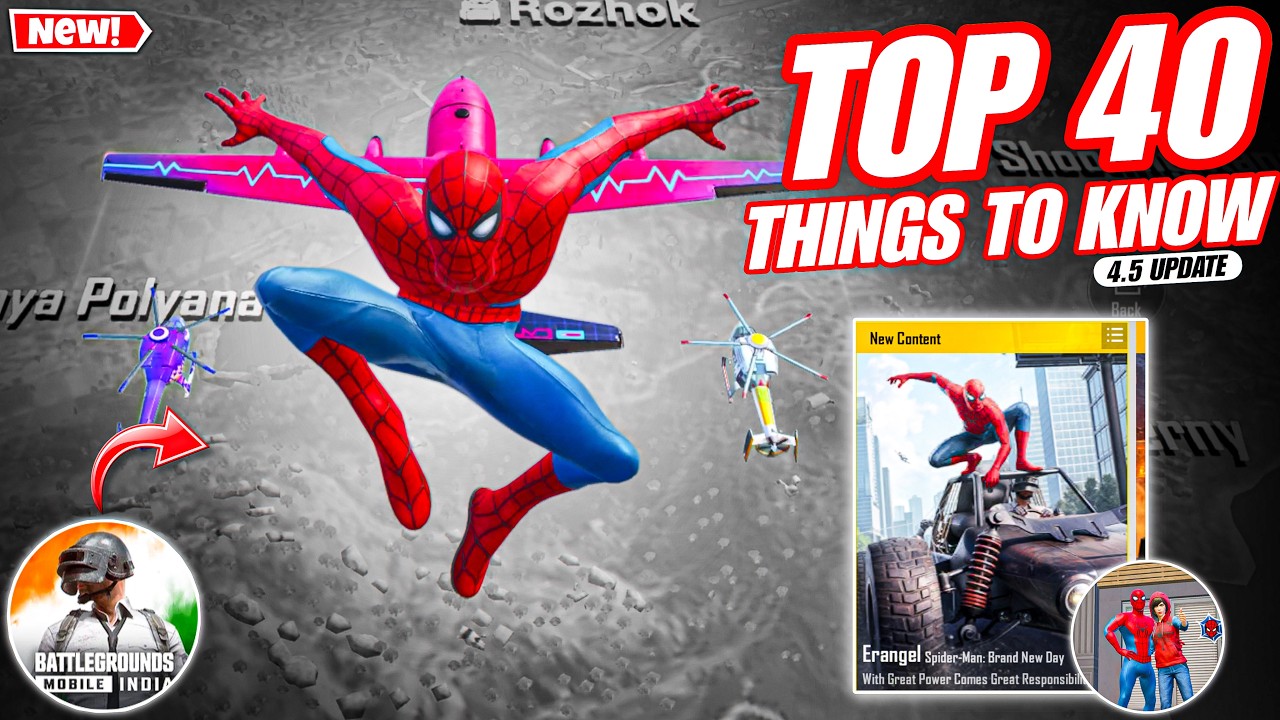 Everything About SPIDER MAN BRAND NEW DAY BGMI 4.5 Update😍Top 40 Things/Tips You MUST Know! 