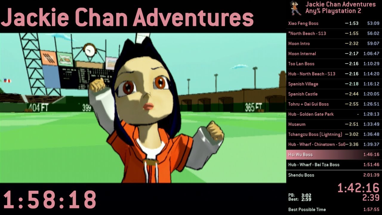 Jackie Chan Adventures (PS2) Any% Speedrun in 1:58:18