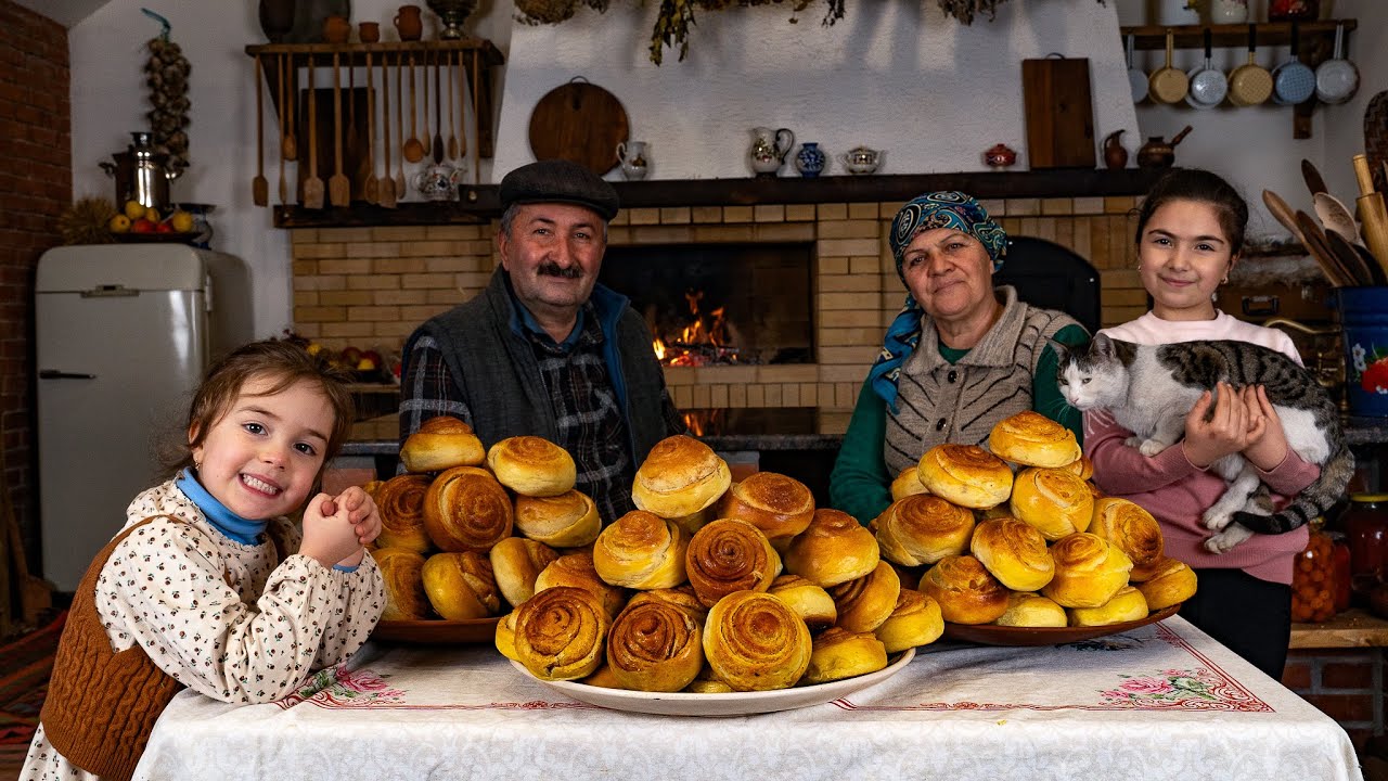 Приготовление Булочек Синнабон с Корицей | В дровяной печи