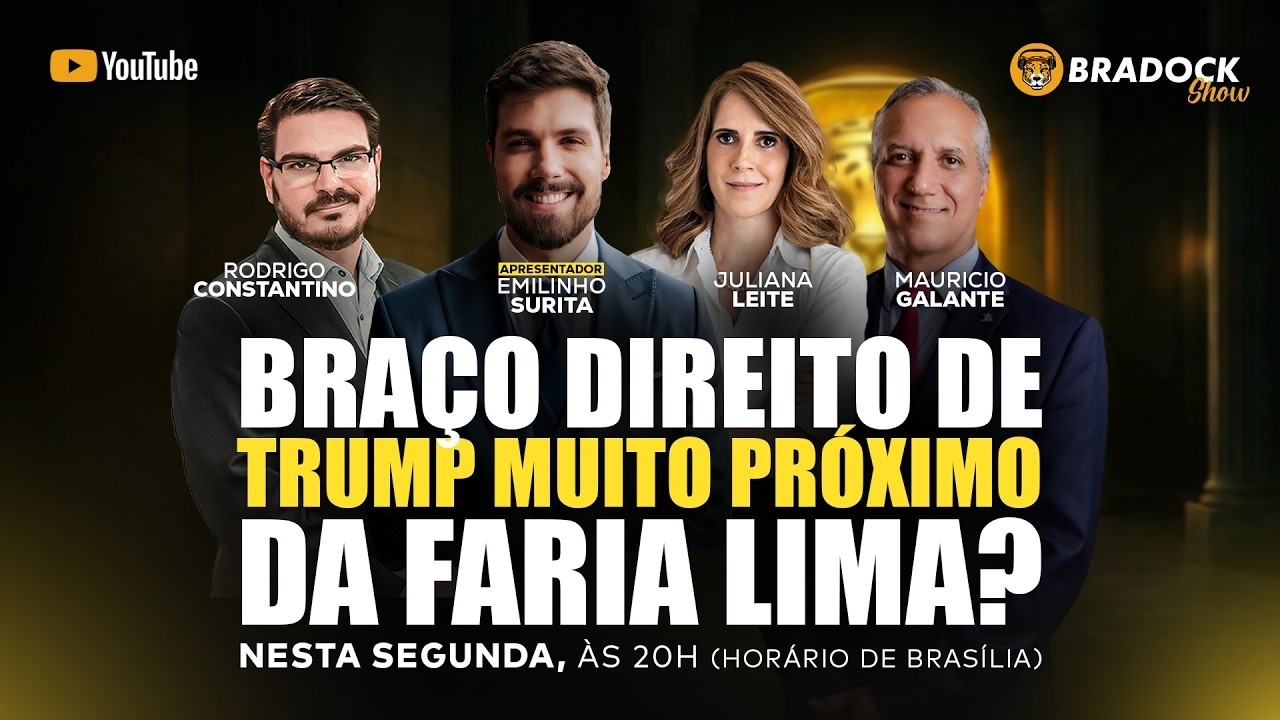 BRAÇO DIREITO DE TRUMP muito próximo da FARIA LIMA? | Bradock Show 09/02/2026