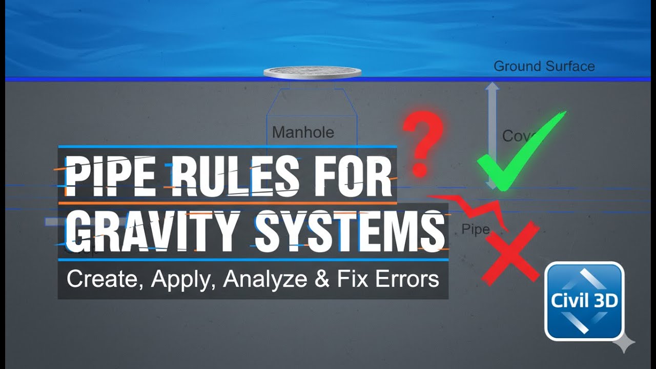Pipe Rules for Gravity Systems | Create, Apply, Analyze & Fix Errors in Civil 3D