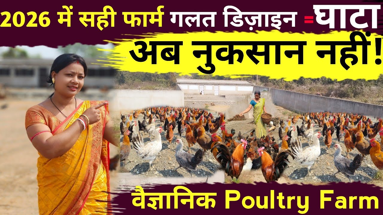 गलत फार्म बनाया तो नुकसान पक्का ❌ | Poultry Farm Design 2026 | वैज्ञानिक पोल्ट्री फार्म कैसे बनाएं?