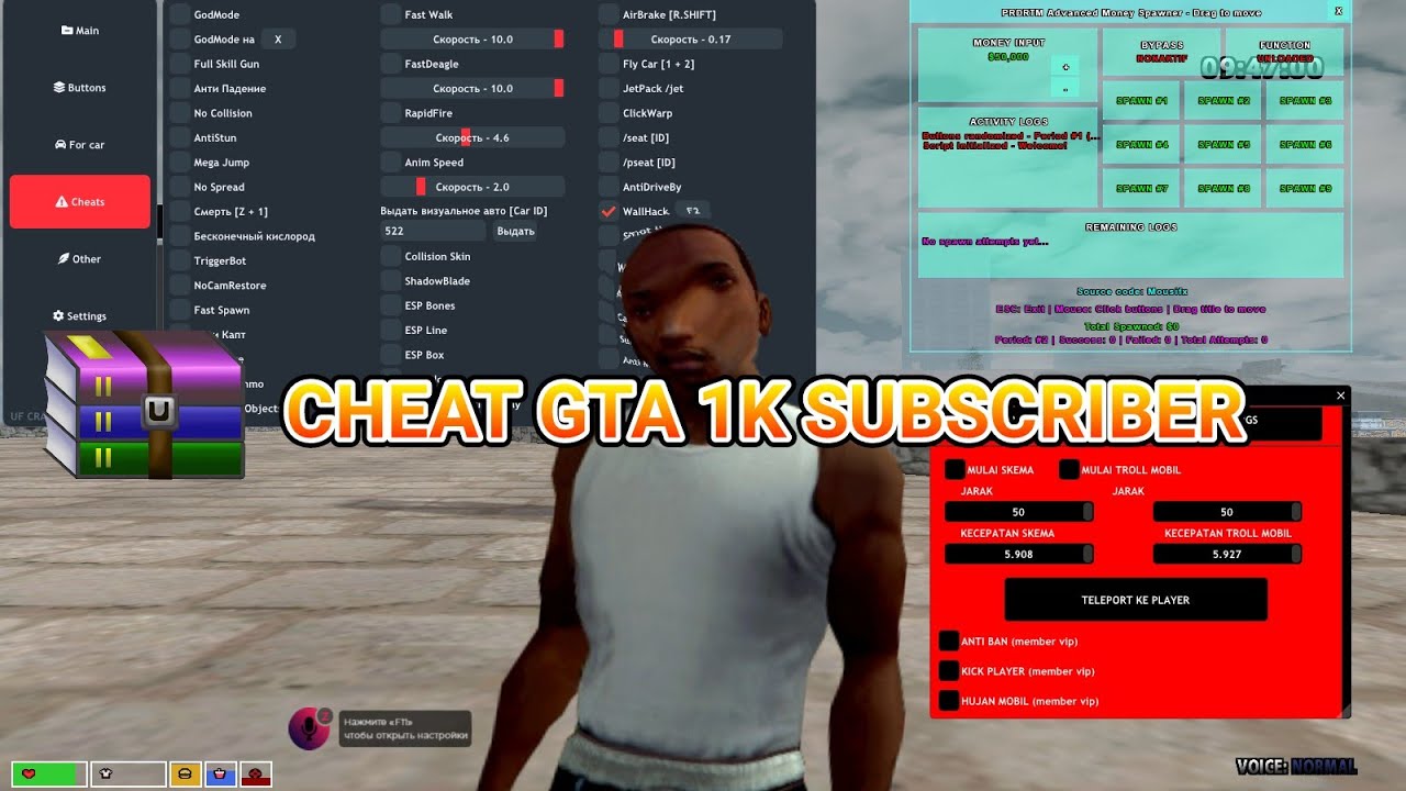 SHARE CHEAT GTA SAMP PC SPESIAL 1K SUBSRIBER JIWA MONITOR GTA ROLEPLAY #gtasa #gtarp #samp