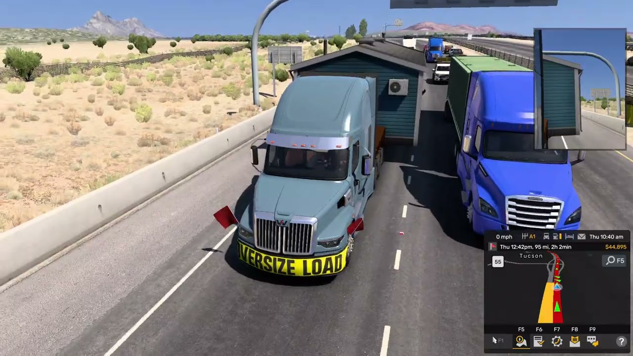 American Truck Simulator I Escort vehicle huge house
