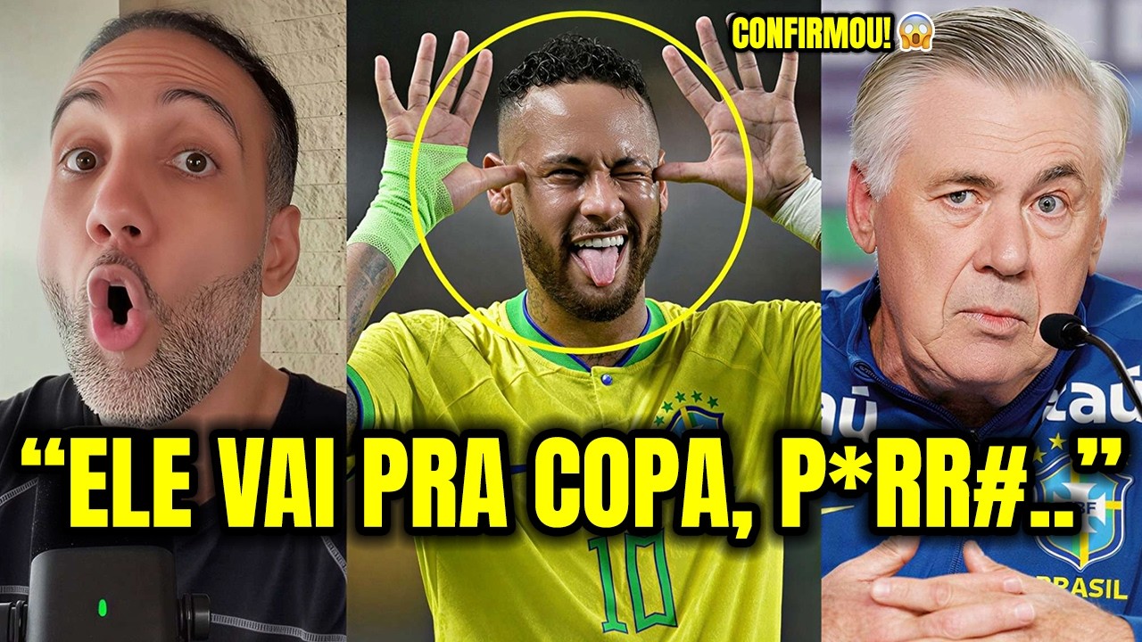 🚨 NEYMAR VAI PRA COPA? ANCELOTTI CONFIRMA E M&Iacute;DIA PIROU