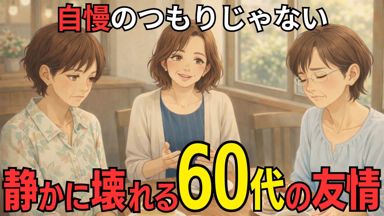 たった一言で30年の友情が壊れた【悪気はなかった自慢が招いた60代の後悔】