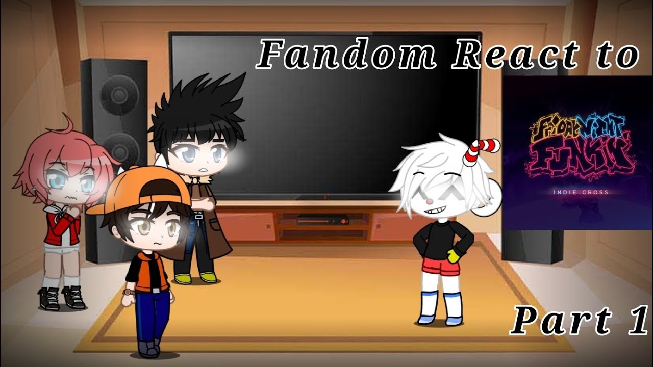 Fandom react to FNF Indie Cross Week 1 : Cuphead | Gacha Club Reaction