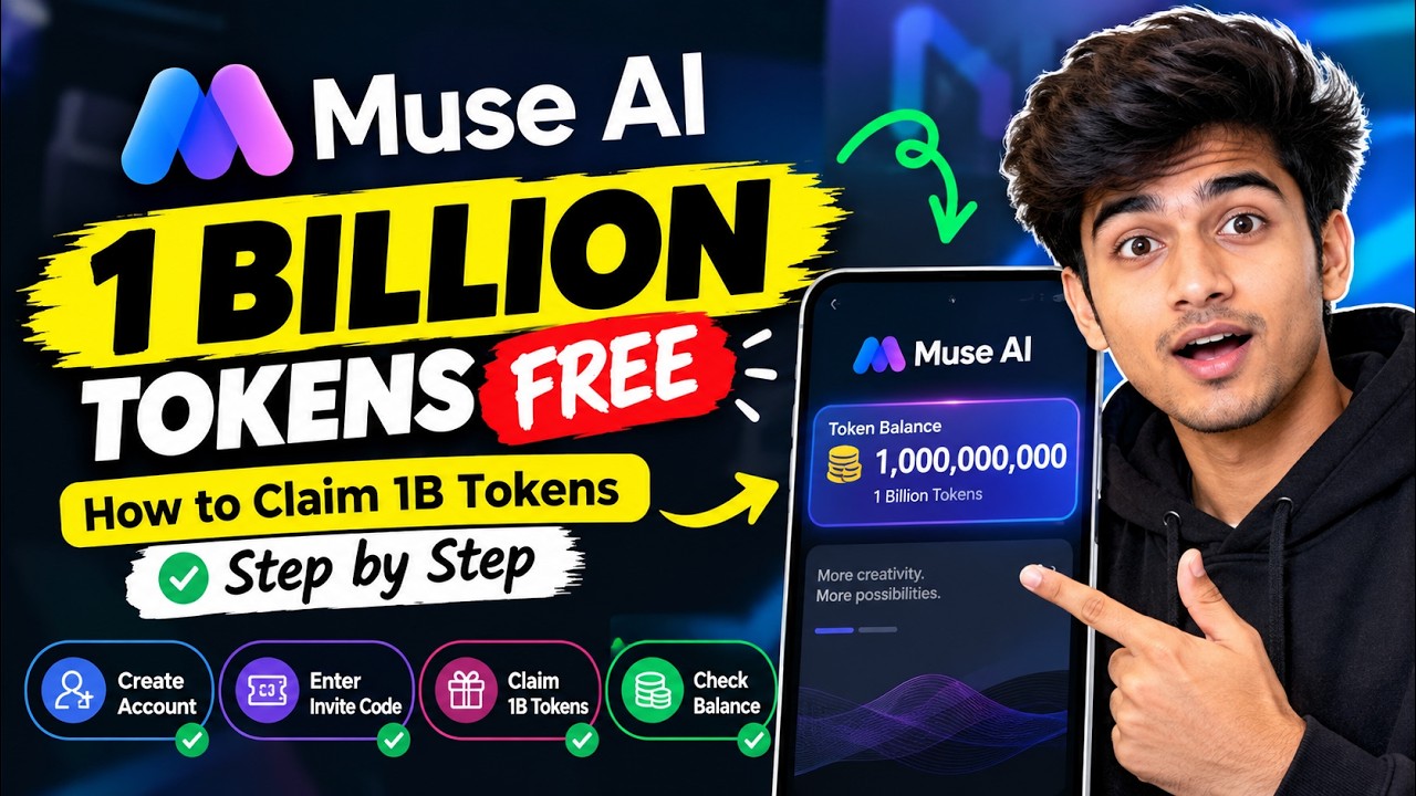 Muse AI 1 Billion Tokens FREE 🔥 | How to Claim 1B Tokens Step by Step (2026)