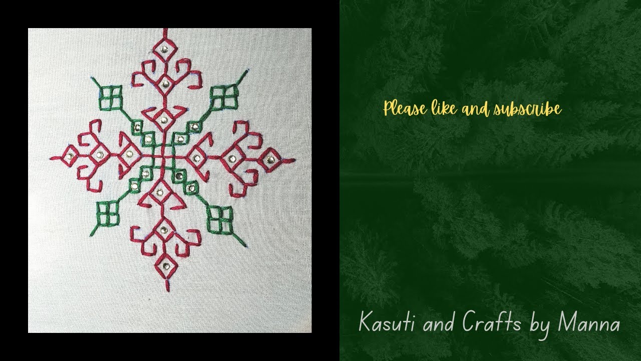 Simple Murgi Kasuti step by step design part 2