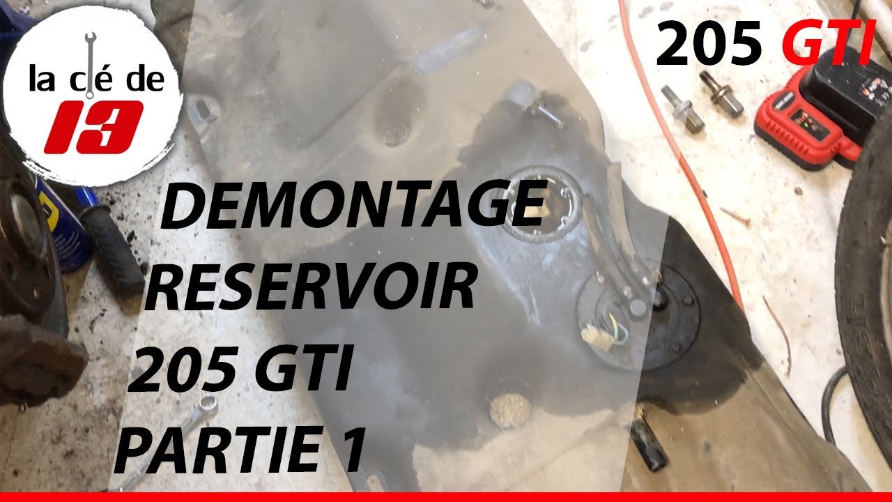DEMONTAGE RESERVOIR  205 GTI PARTIE 1