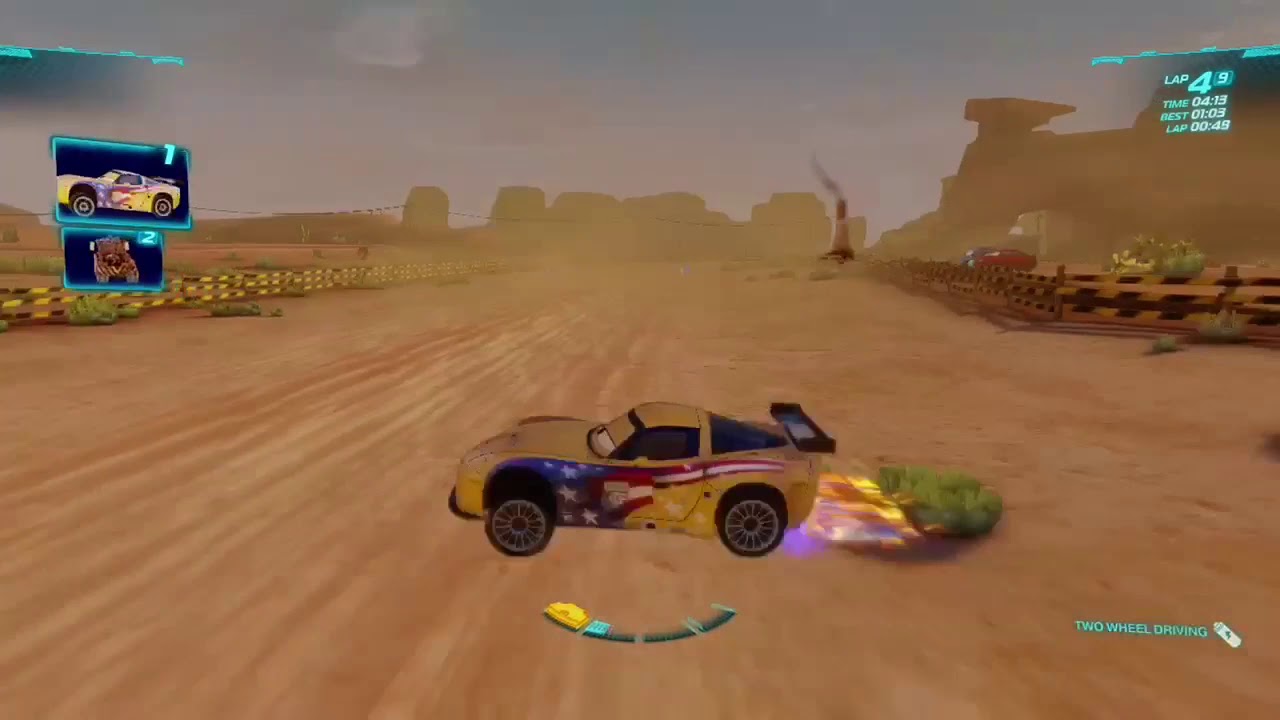 Cars 2 The Video Game | Jeff Gorvette - Canyon Run | 9 laps