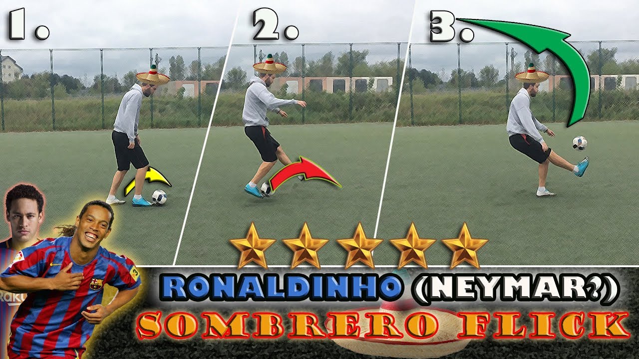 Ronaldinho (Neymar) Sombrero Flick - przerzutka dla zawansowanych. Baza Trików #11