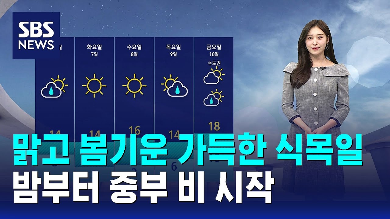 [날씨] 맑고 봄기운 가득한 식목일&hellip;밤부터 중부 비 시작 / SBS