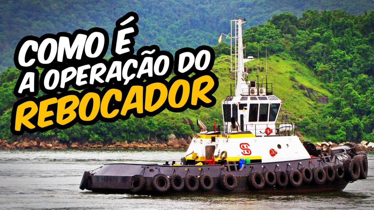 COMO É A OPERAÇÃO DO REBOCADOR? 🚢 #tugboat #rebocador #shipping #praticagem