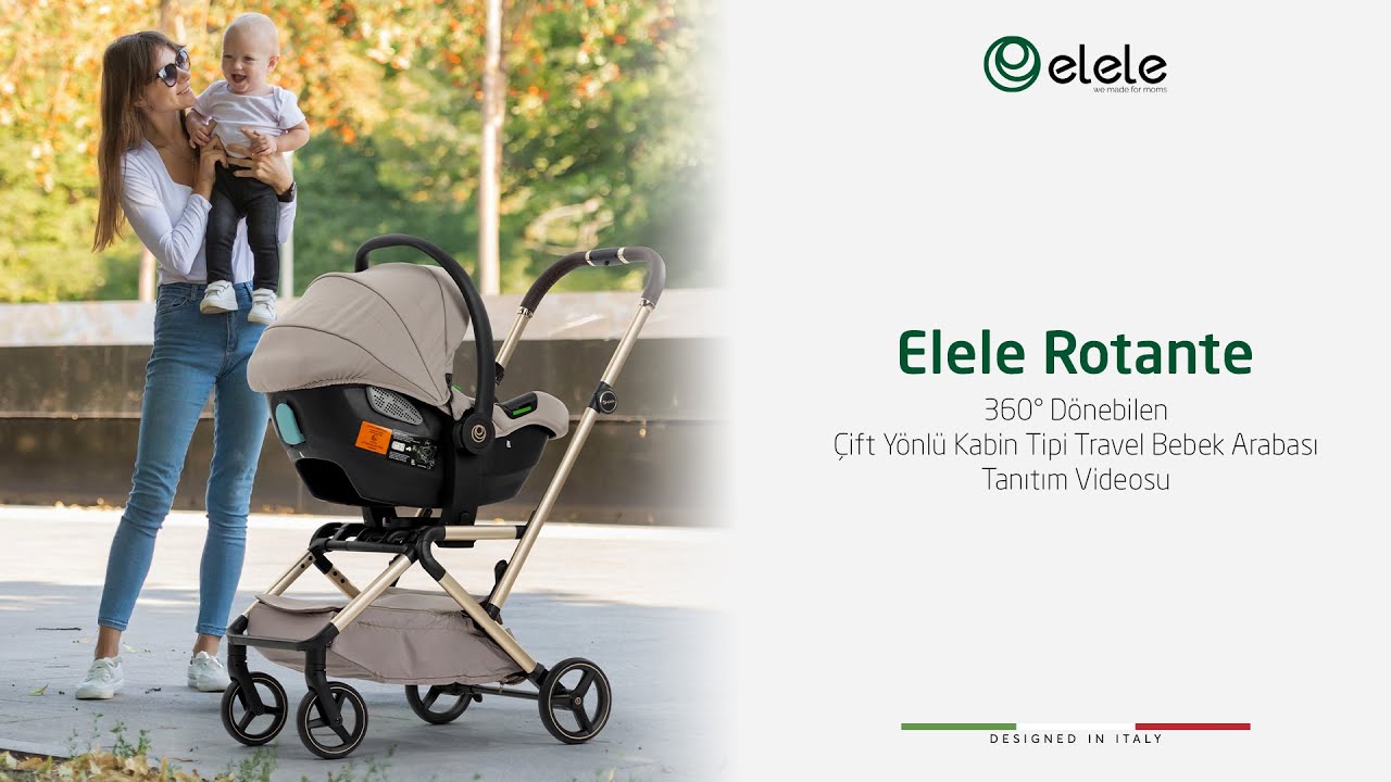 Elele Rotante 360° Dönebilen Çift Yönlü Kabin Tipi Travel Bebek Arabası Tanıtımı