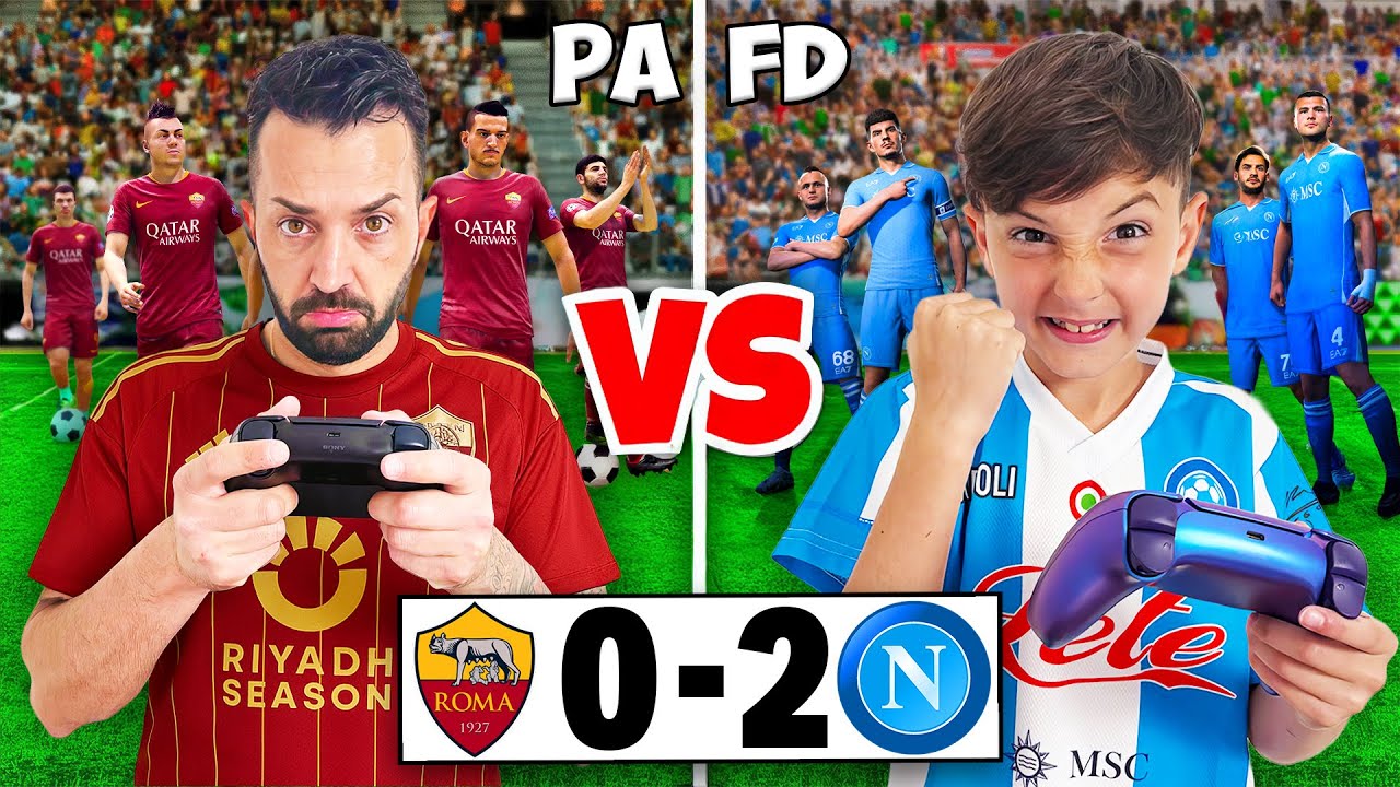 2 PARTITA: NAPOLI VS ROMA , PA VS FD , SFIDA A COLPI DI FIFA25 , PAPAANTONIO CONTRO FIGLIODIEGO..