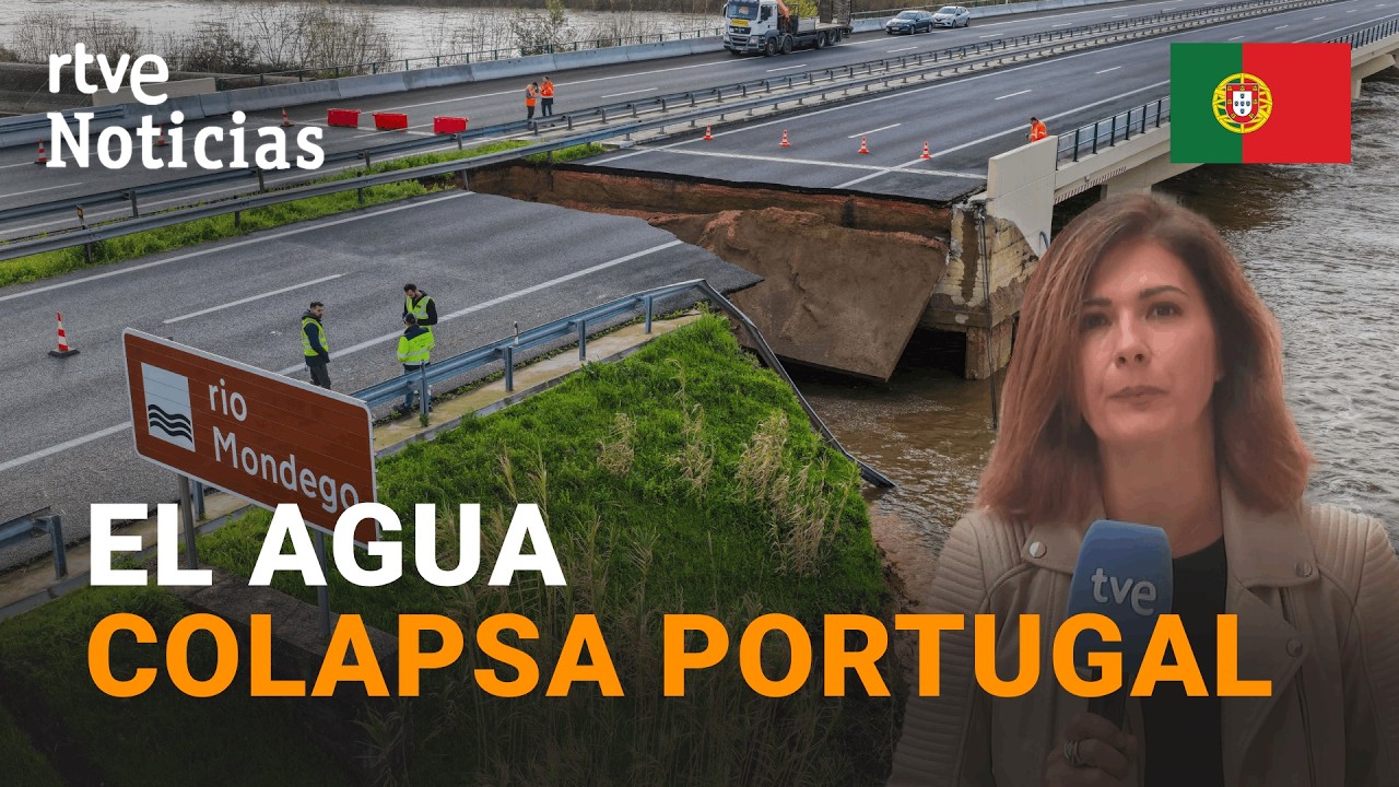 PORTUGAL | REVIENTA un DIQUE del RÍO MONDEGO, que INUNDA VARIAS POBLACIONES cerca de COIMBRA | RTVE