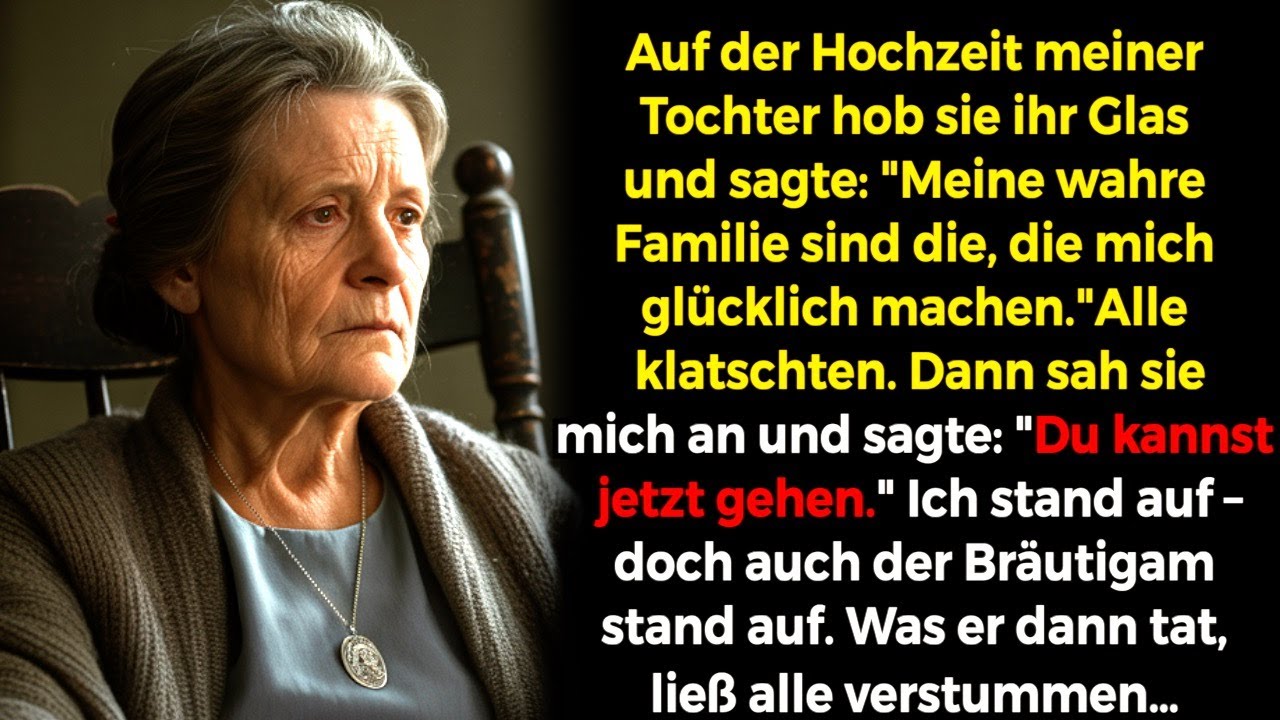 Meine Tochter warf mich aus ihrer Hochzeit – doch als der Bräutigam aufstand, tat er etwas Unglaubl