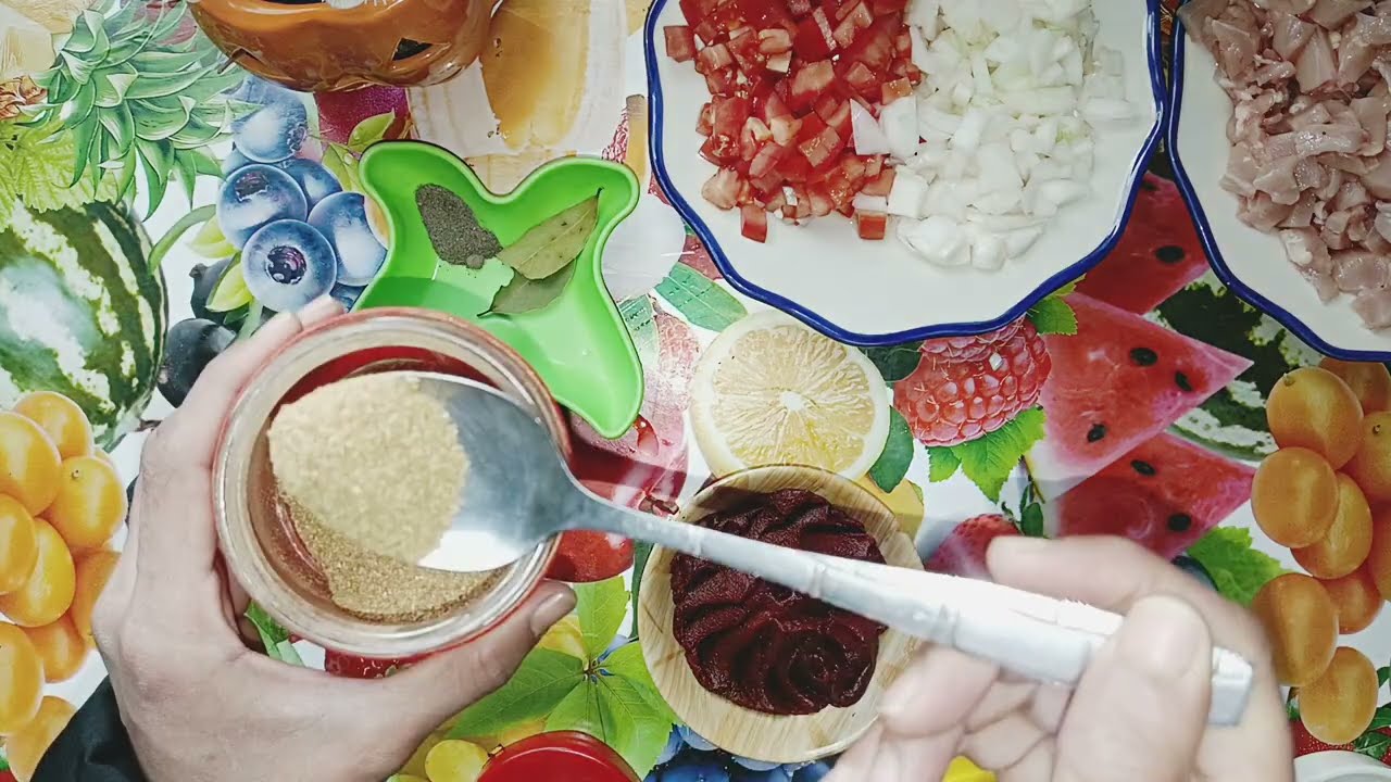 معكرونة بالخضار وصدر الفروج 🍜