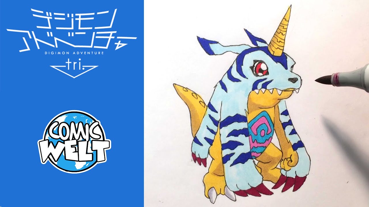 How to draw Gabumon ガブモン [Digimon Tri] Drawing Tutorial